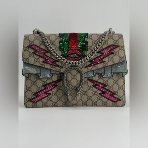 Gucci Dionysus GG Supreme Brown Canvas Shoulder Bag